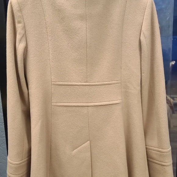 Loro Piana Sz 4 Fleurette Classic Camel Double Breasted Fitted Slender Pea Coat - Picture 10 of 15